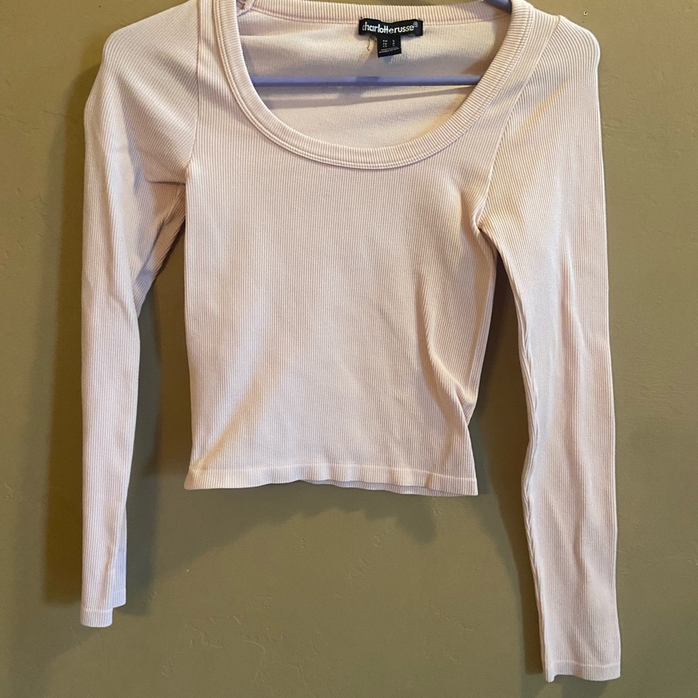 Charlotte Russe long sleeve pink size small polyester